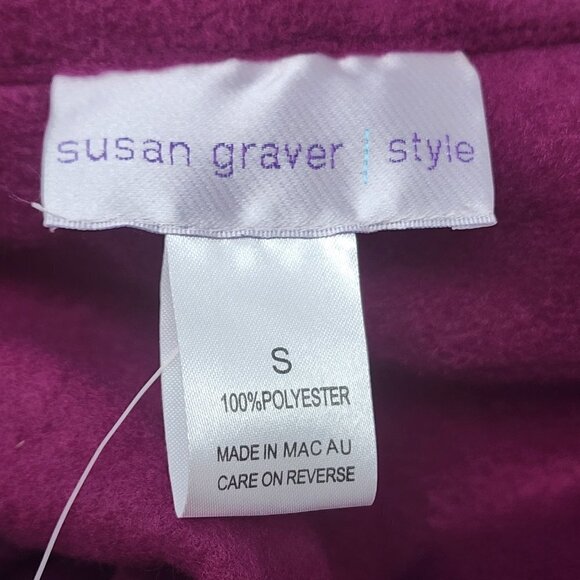 Susan Graver Microfiber Magenta Embroidered Shirt Jacket, Women's Small, NWT - Picture 6 of 11